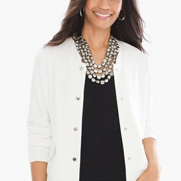 Travelers Collection by Chico's Bomber Jacket - Picture 3 of 8